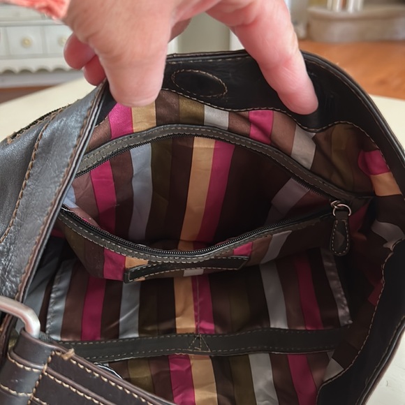 Beautiful Black Tignanello Large Pocketbook 🧡🖤❤️ - Picture 6 of 9